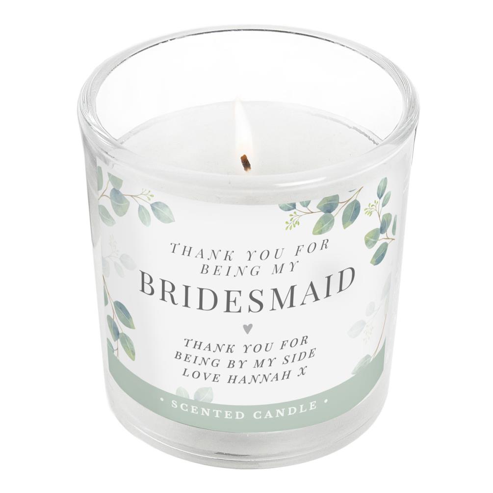 Personalised Botanical Thank You Wedding Party Jar Candle £8.99